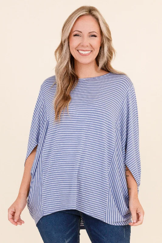 Rhythm And Blues Top, Blue Ivory