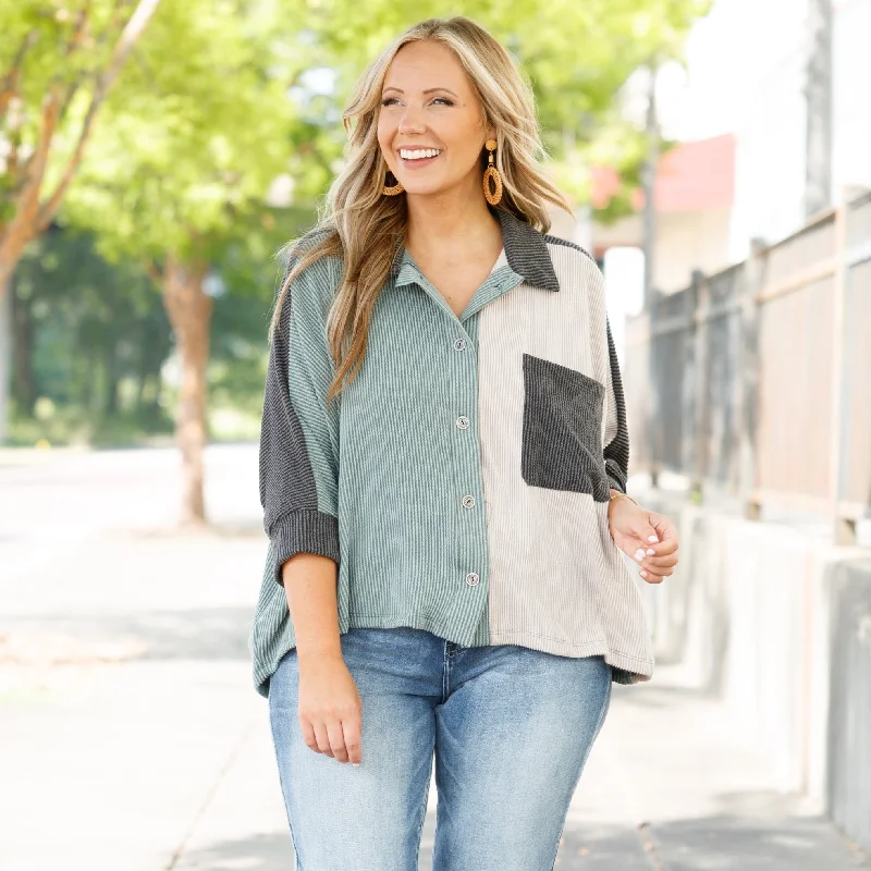 Easygoing Essential Top, Olive