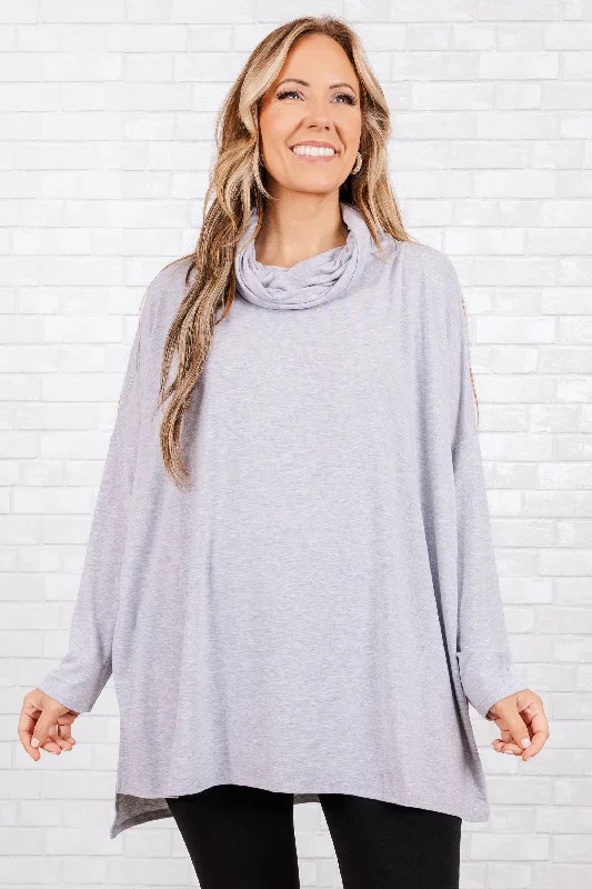 Closer To Your Heart Top, Heather Grey