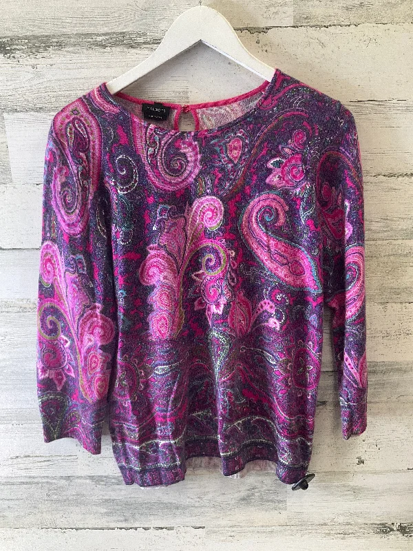 Top Long Sleeve By Talbots In Pink, Size: L