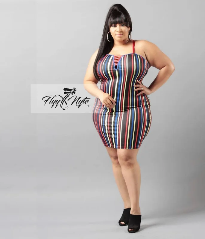 Plus Size Bodycon Mini in Multi Colors