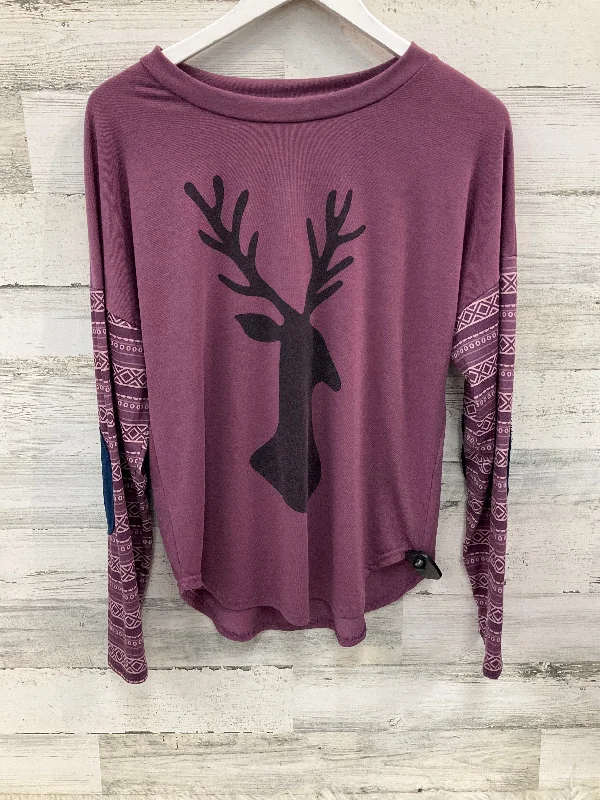 Top Long Sleeve By Clothes Mentor In Purple, Size: M