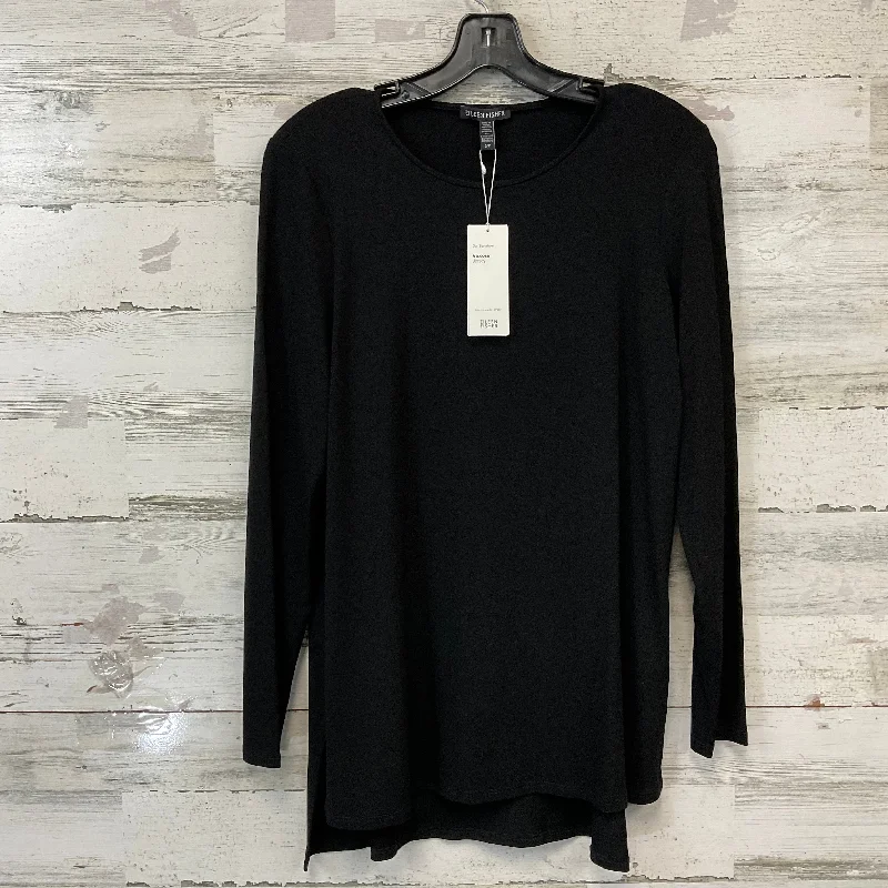 Top Long Sleeve By Eileen Fisher In Black, Size: S