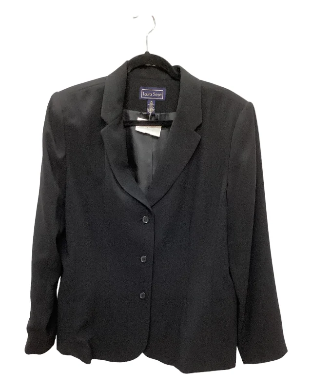 Blazer By Laura Scott In Black, Size: 1x