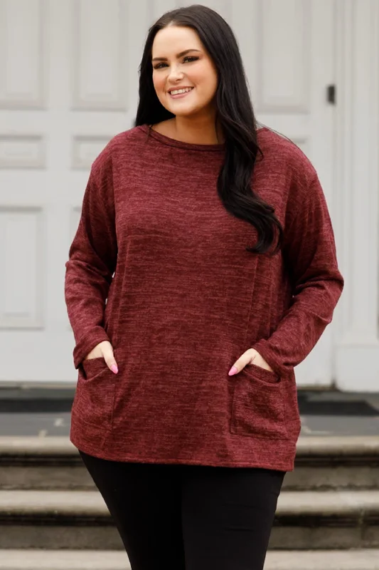 Love Launch Top, Burgundy