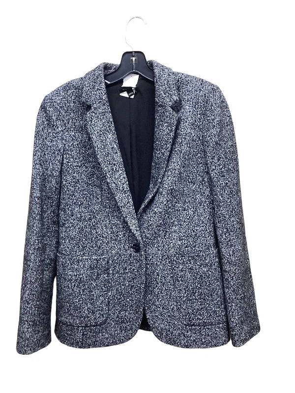 Blazer By Ann Taylor In Black & Grey, Size: 4