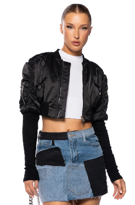 BABBS SKINNY ARM BOMBER JACKET