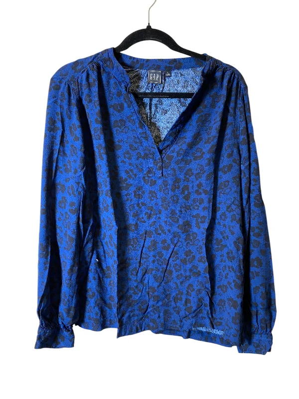 Top Long Sleeve By Gap In Blue, Size: L