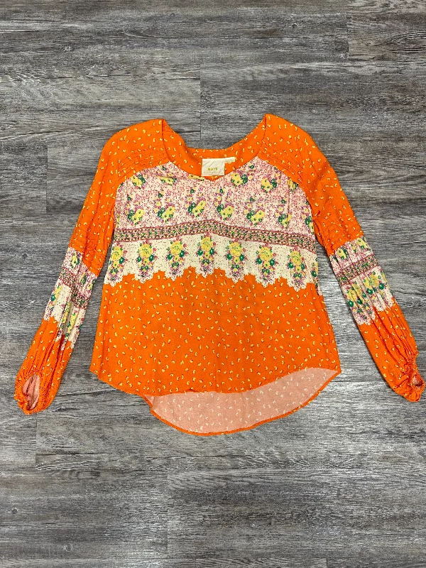 Top Long Sleeve By Maeve In Multi-colored, Size: S