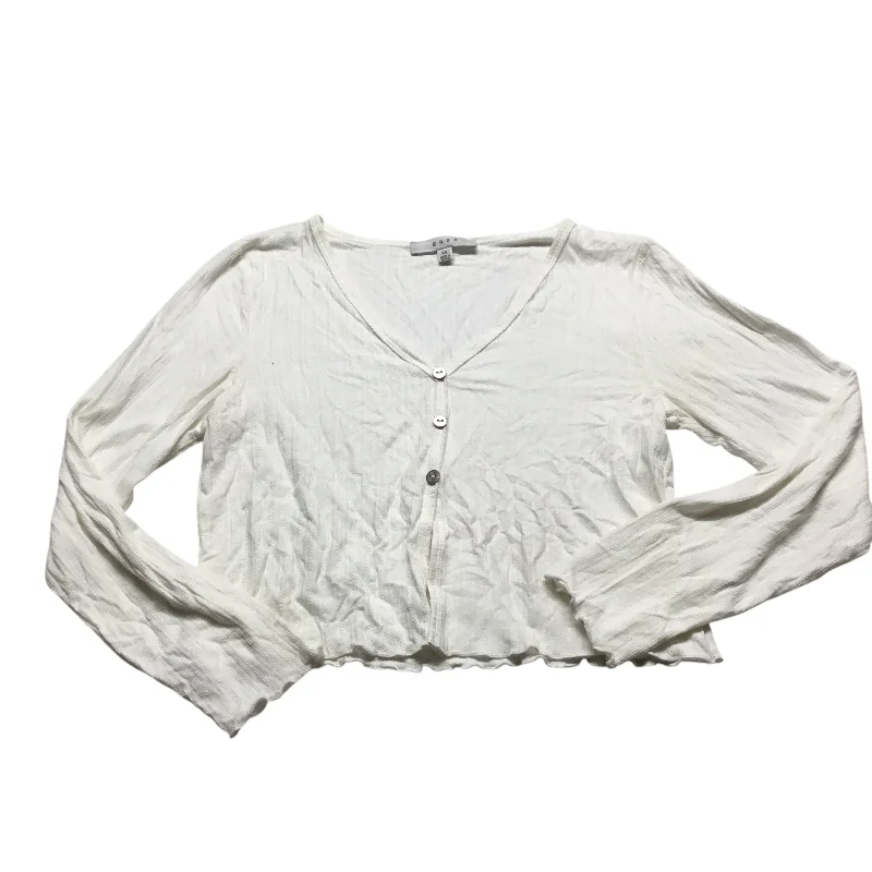 Top Long Sleeve Basic By Gaze In White, Size: Xs