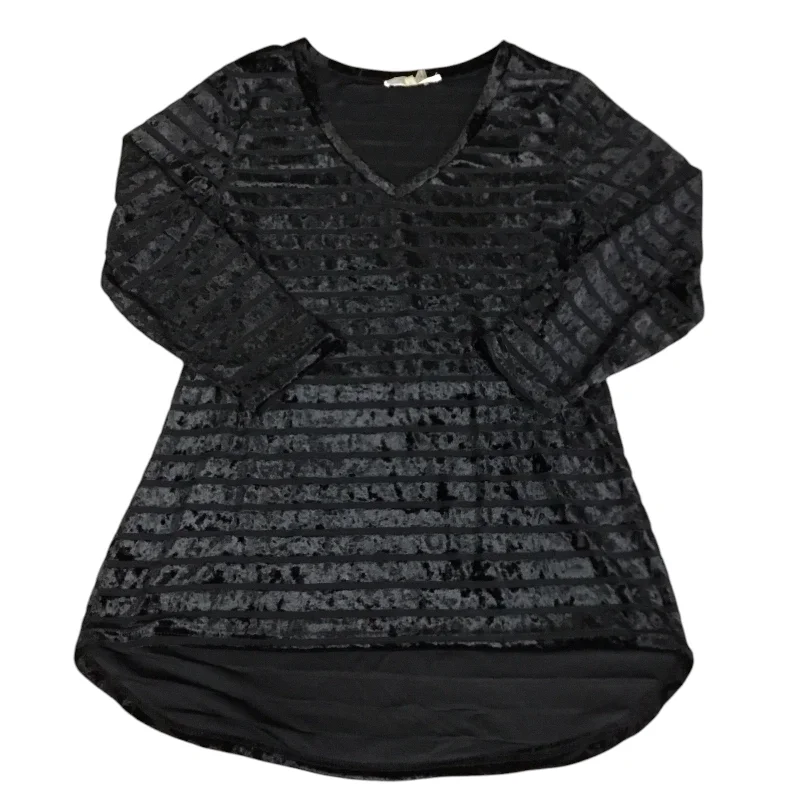 Top Long Sleeve By Clothes Mentor In Black, Size: M