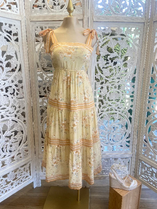 Yellow Tied Maxi Dress