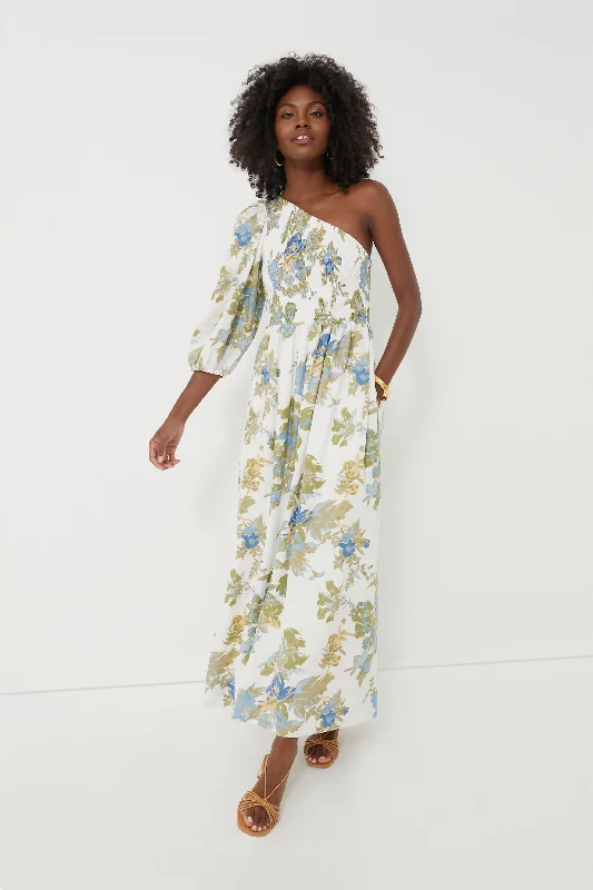 Ivory Escala Floral Anha Maxi Dress