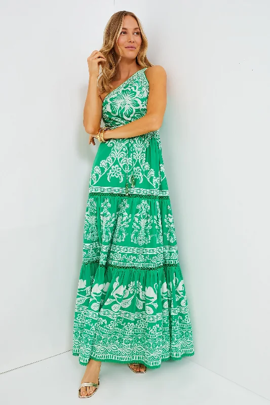 Green Sweet Garden Maxi Dress