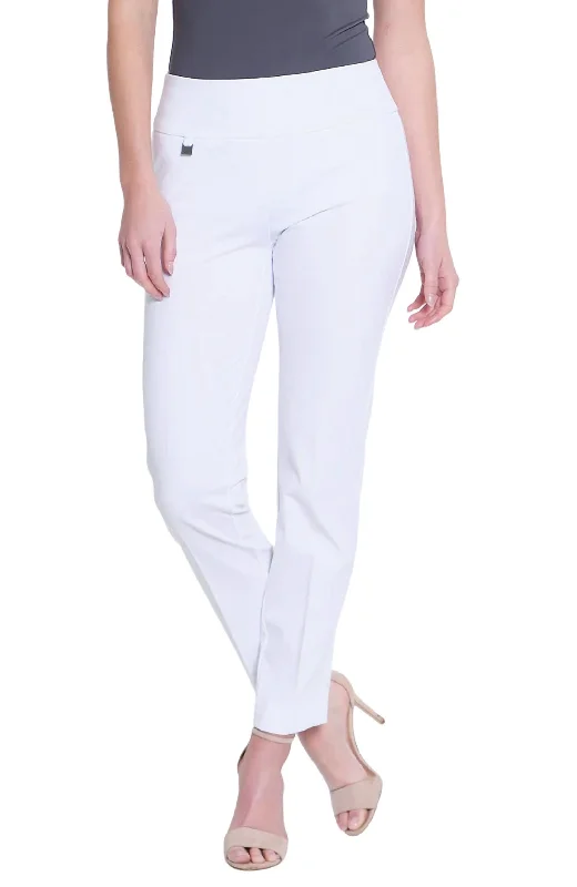 Easy Fit Ankle Pants In White