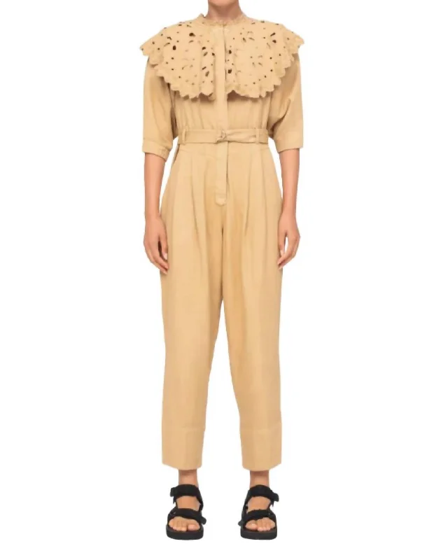 Hazel Jumpsuit In Camel