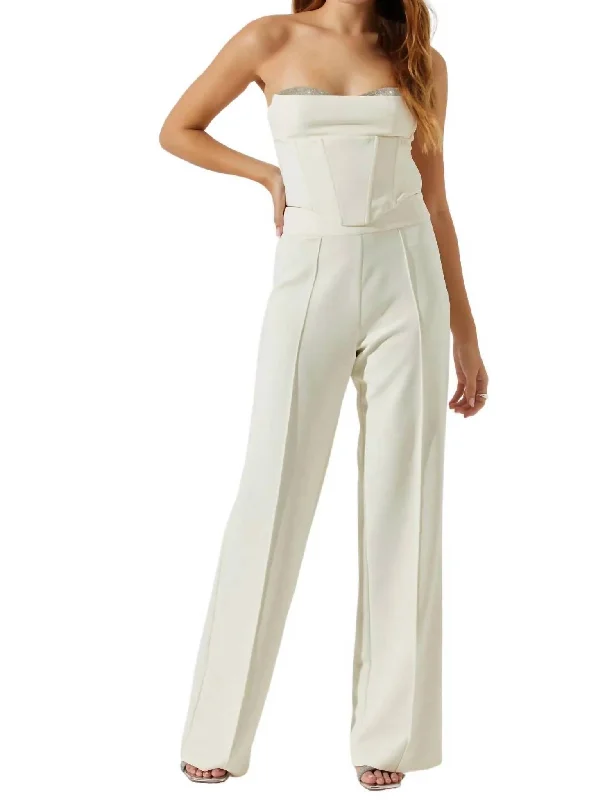 Madison Trouser Pants In Ivory