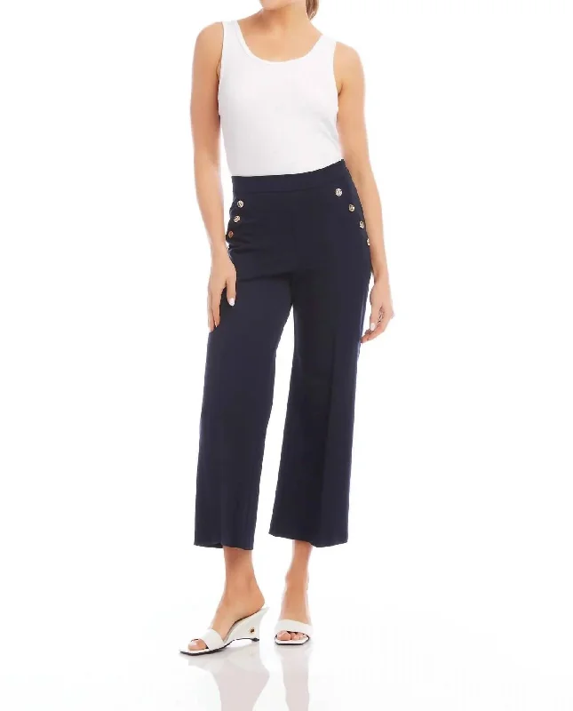 Neptune Cropped Pants In Midnight Blue