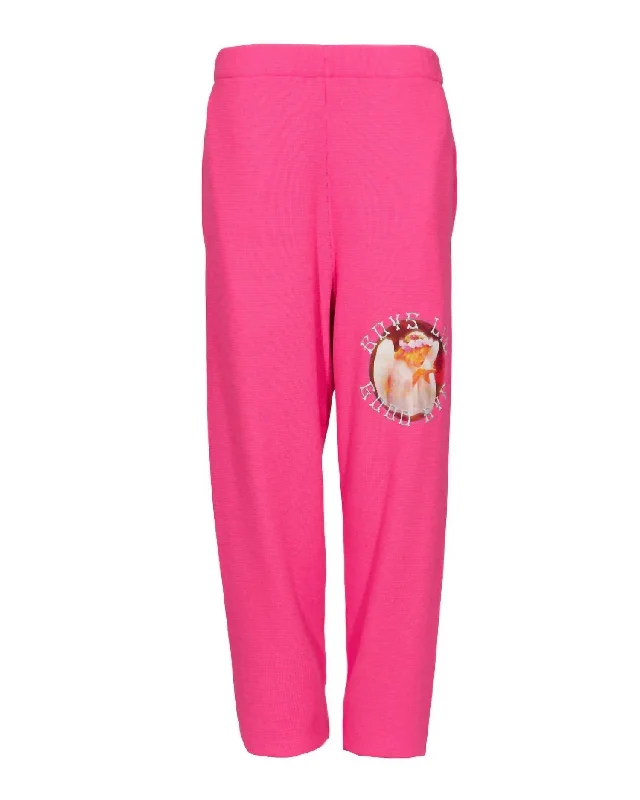 Thermal Mac Slim Sweatpants In Neon Pink