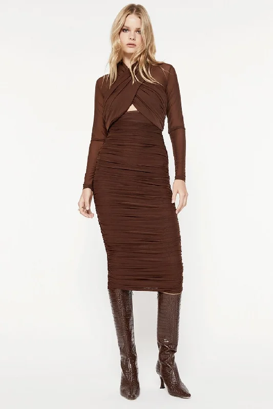 Aliyah Dress - Chocolate