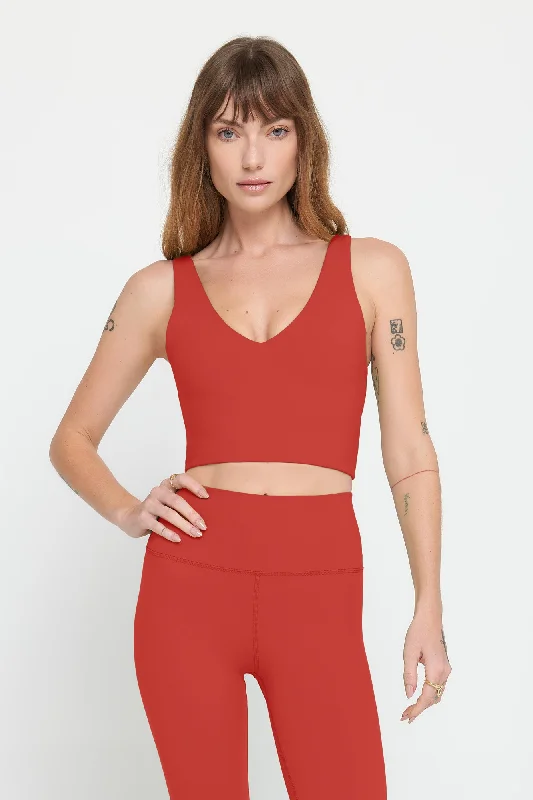 Spiritual Gangster Harlow Crop Tank - Redstone