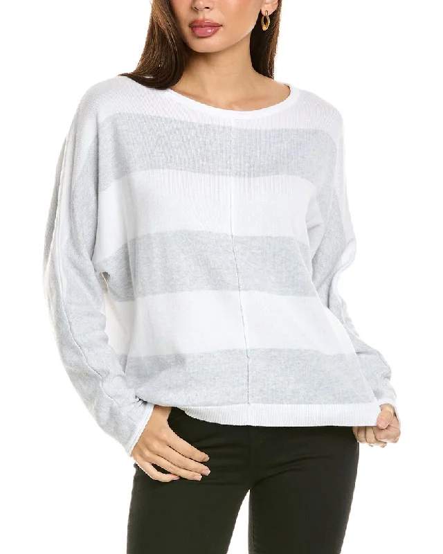 Forte Cashmere Bold Stripe Dolman Sweater