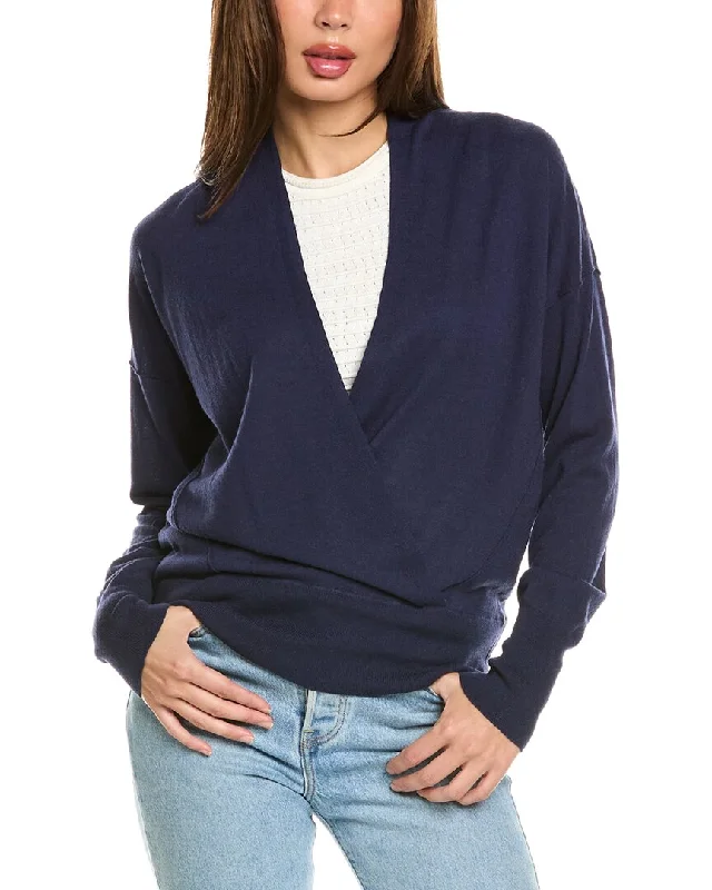 Forte Cashmere Surplice Cashmere-Blend Pullover