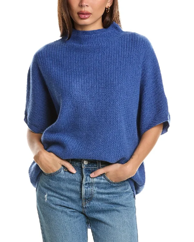 Forte Cashmere Textured Funnel Cashmere Popover