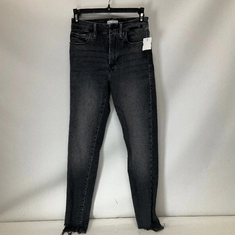 Jeans Skinny By Good American In Black Denim, Size: 0