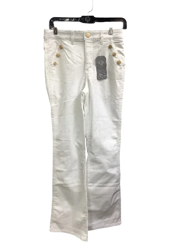 Jeans Wide Leg By Wit & Wisdom In White, Size: 4p