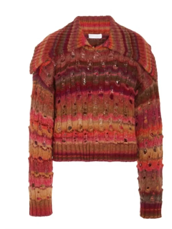 Jenna Space Dye Sweater In Punch Multi