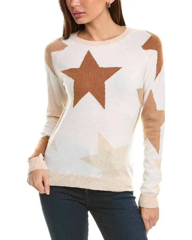 philosophy Raglan Tri-Color Star Cashmere Sweater