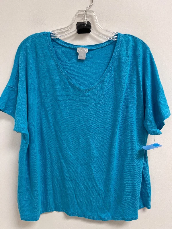 Top Short Sleeve By Chicos In Blue, Size: Xl