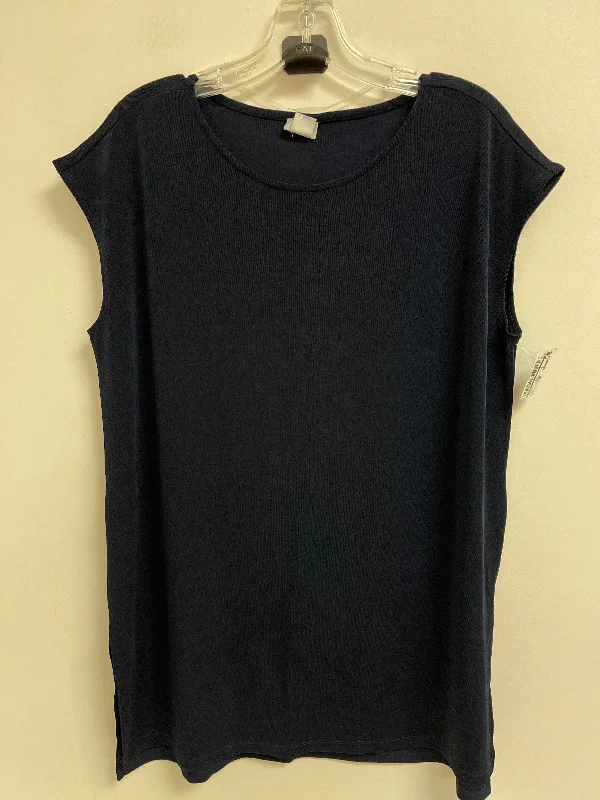 Top Short Sleeve By Chicos In Navy, Size: Xl