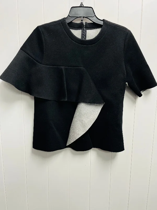 Top Short Sleeve By Cmc In Black, Size: M