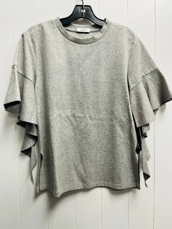 Top Short Sleeve By goen j In Grey, Size: 4