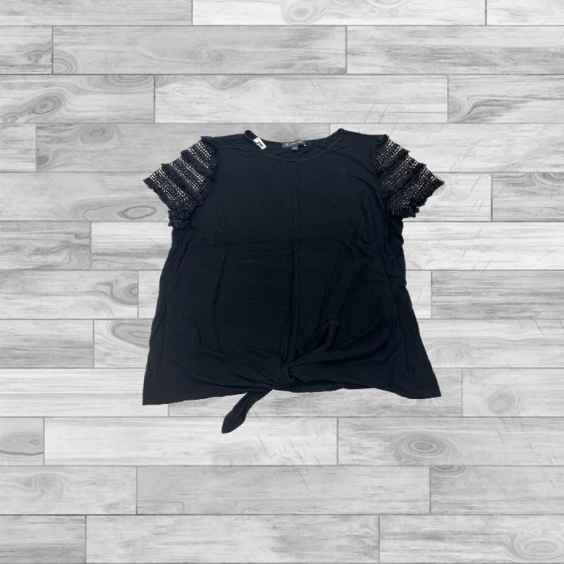 Top Short Sleeve By Inc In Black, Size: L