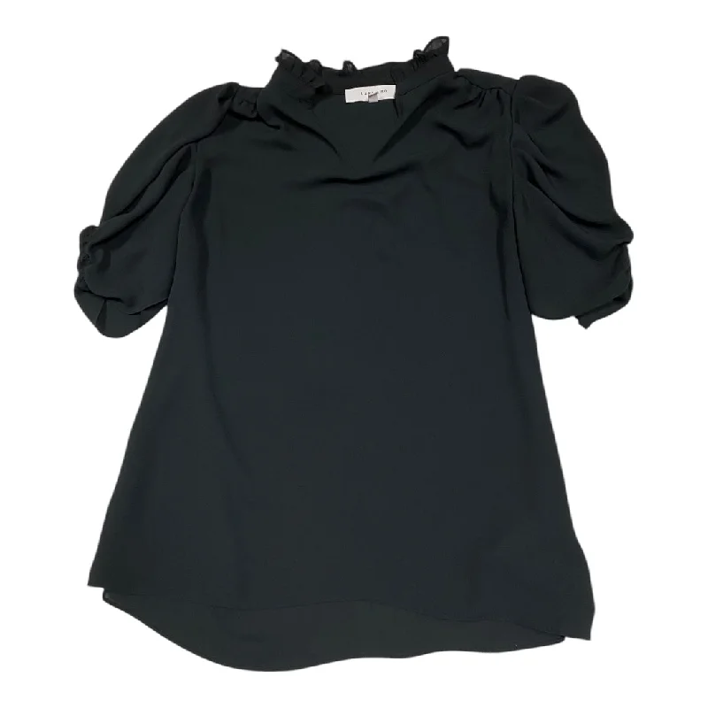 Top Short Sleeve By lark & ro In Black, Size: Xs