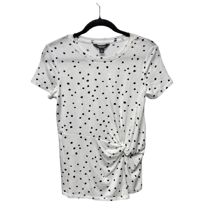 Top Short Sleeve By Simply Vera In Polkadot Pattern, Size: Xs